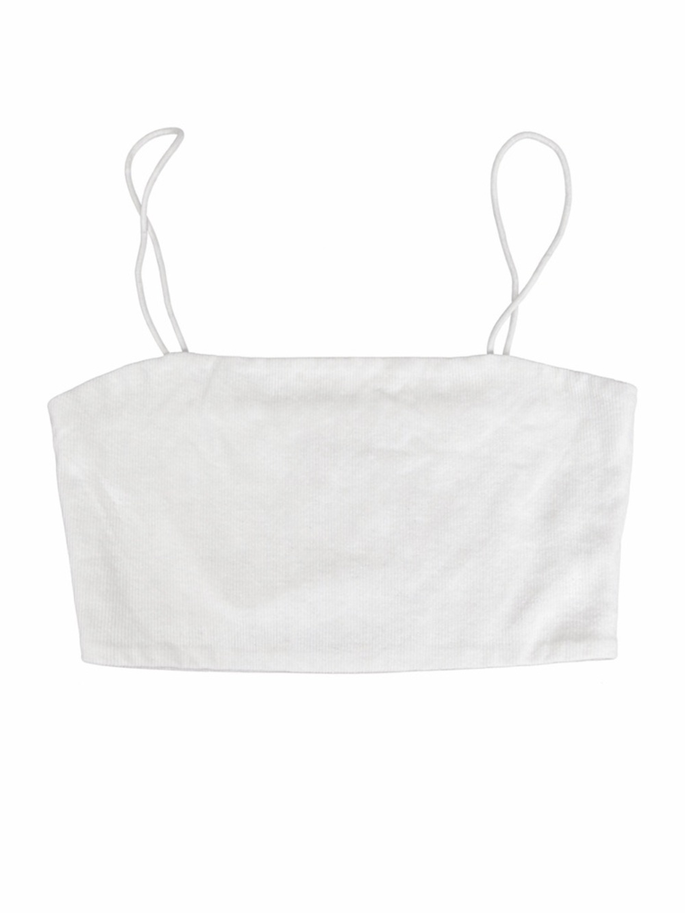 SHEIN Women’s Double Layer Knit Tube Top Size Medium White Crop‎ Top